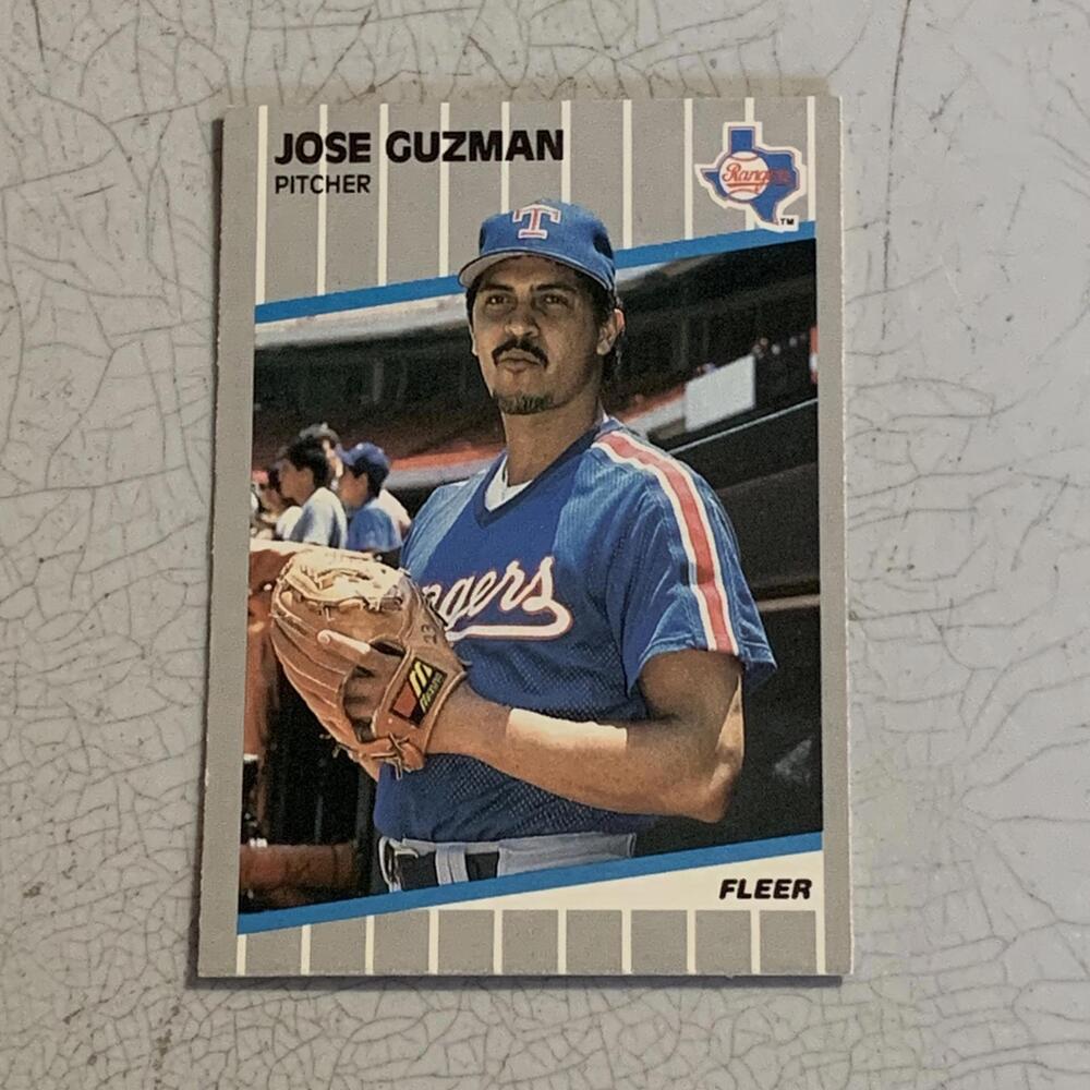 1989 Fleer Jose Guzman‎ Texas Rangers Baseball Card #520